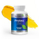 Proteo Plus product bottle with powdered smear