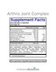 Arthro Joint Complex Supplement facts label