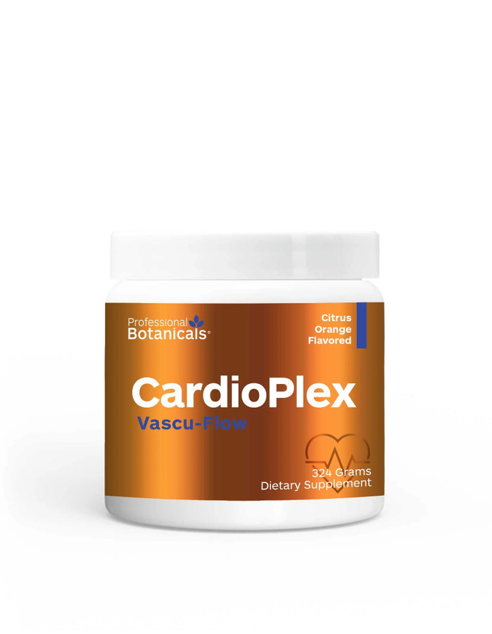 CardioPlex Vascu Flow bottle with powder inside