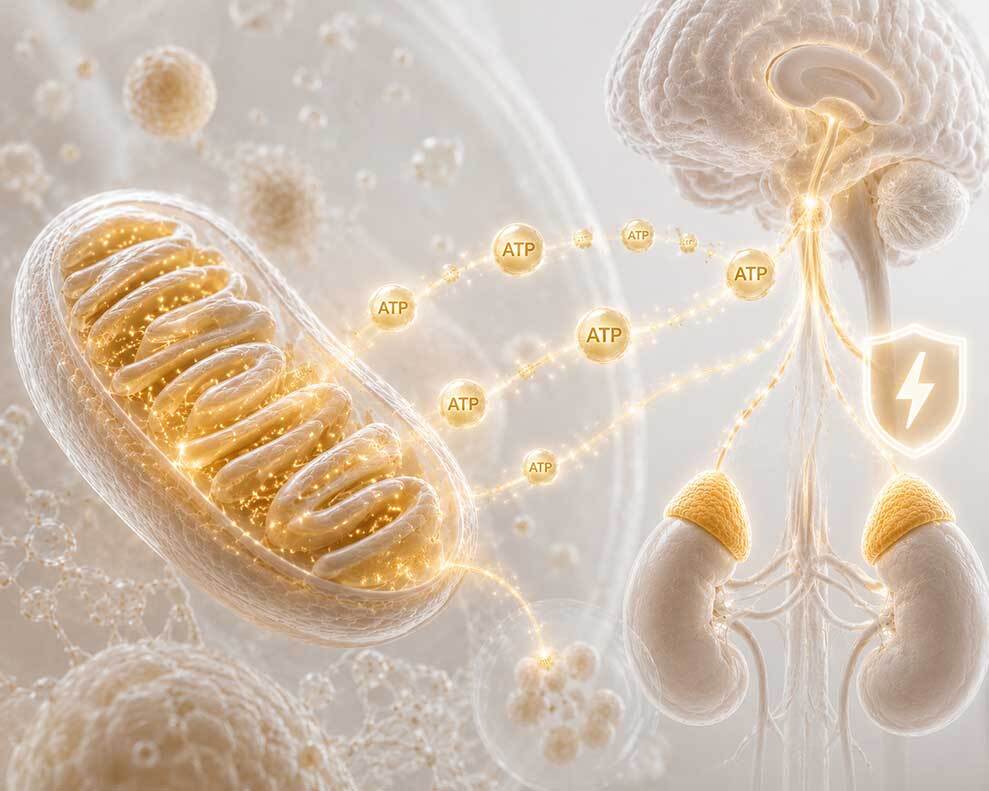 Visual representation of atp being taken from the cell to deal with stress response