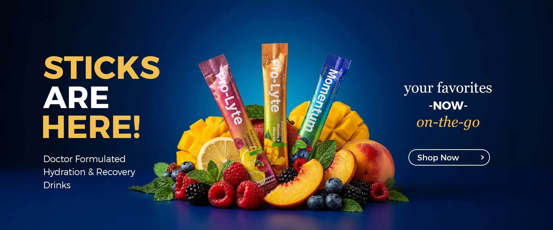 drink sticks with fruit for professional botanicals 