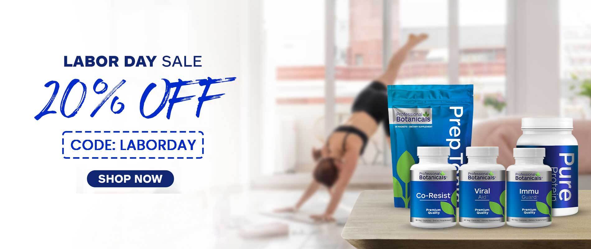 Labor Day Sale Announcement 20% off all products site-wide