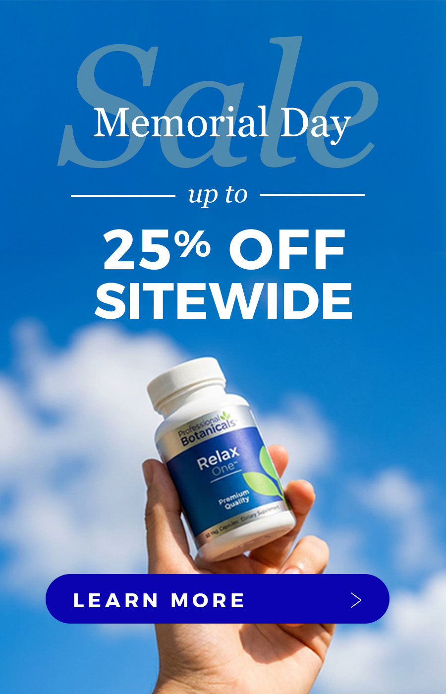 hand holding a bottle of supplements
