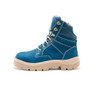 Steel Blue Southern Cross Zip Ladies Boots in Blue with Steel Cap