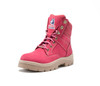 Steel Blue Southern Cross Zip Ladies Boots in Pink with Steel Cap (512761 Pink)