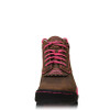 Front View Twisted X Women's Pink Ribbon All Rounder Lace Up Boots (TCWAL0007-OILEDSADDLENEONPINK)