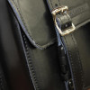 Buckle Detail Johnny Reb Waratah Solo Bag A in Black Leather (JRA10002)