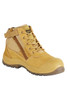 Zip View Hard Yakka Utility Zip Sided, Steel Toe Work Boots in Wheat Leather (Y60120)