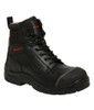KingGee Phoenix 6CZ EH 6 Inch Leather Zip Sided Safety Work Boots Black (K27985)