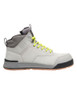 Side View Hard Yakka 3056 Lace Up, Zip Sided, Wide Toe Steel Cap Work Boots in Grey Leather (Y60202)