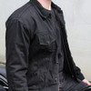Wearing Johnny Reb Glenbrook Kevlar¬Æ Lined Protective Jacket In Black Denim (JRJ10025)