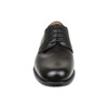 Front View Florsheim Brookfield Plain Toe Derby Shoe in Premium Black Leather (121286-001)