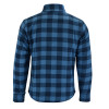 Back View Johnny Reb Waratah Kevlar¬Æ Lined Protective Shirt In Navy Blue and Blue Check (JRS10018)