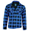 Front View Johnny Reb Waratah Kevlar¬Æ Lined Protective Shirt In Blue Plaid (JRS10002)