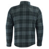 Back View Johnny Reb Nullabor Kevlar¬Æ Lined Protective Shirt In Black and Charcoal Check (JRS10023)