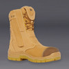 Zip View KingGee Bennu Zip Sided Steel Toe Riggers Boots With Kevlar® Stitching in Wheat (K27173)