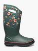 Side View BOGS Classic Tall Painterly Wide Emerald Womens Insulated Waterproof Boots (972713-312)