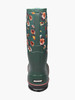 Rear View BOGS Classic Tall Painterly Wide Emerald Womens Insulated Waterproof Boots (972713-312)