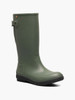 Angle View BOGS Amanda II Adjustable Calf Womens Soft Rubber Gumboots in Green (972786-300)