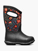 BOGS York Kids Pull On Insulated Gumboots with Handles in Black Multi (972734-011)