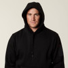 Front View Hard Yakka Workwear Fleece Hoodie Black (Y19326