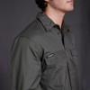 Upper View KingGee Workcool 2 Long Sleeve Shirt in Green (K14820 GRN)