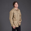 Angle View KingGee Workcool 2 Long Sleeve Shirt in Khaki ( K14820 KHA)