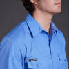 Pocket View KingGee Workcool 2 Long Sleeve Shirt in Sky (K14820 SKY)