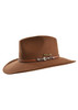 Thomas Cook Fitzroy Lined Pure Wool Felt Hat With Sweatband in Dark Fawn (TCP1907HAT DARKFAWN)