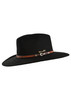 Thomas Cook Fitzroy Lined Pure Wool Felt Hat With Sweatband in Black (TCP1907HAT BLACK)