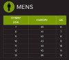 Otway Men's Size Chart