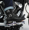 Wearing Johnny Reb Rascal Lace Up Motorcycle Boot