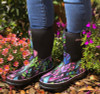 Wearing Otway Stroller Mid Insulated Ladies Waterproof Gumboots in Rainbow (OW0150)