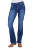 Bullzye Women's Dahlia Boot Cut Jeans 36"Leg in Blue Wash
