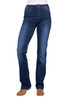Front View Wrangler Women's Varity Boot Cut Willow Jeans 34 Leg in Dark Indigo (XCP2251352-DARKINDIGO)