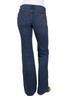 Rear View Wrangler Women's Blair Trouser Jeans Mae 34 Leg in Mid Indigo (XCP2253350-MIDINDIGO)