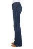 Side View Wrangler Women's Blair Trouser Jeans Mae 34 Leg in Mid Indigo (XCP2253350-MIDINDIGO)