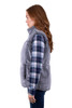 Reversed Side Wrangler Women's Denver Reversible Vest in Navy (X5W2694314)