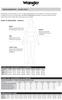 Wrangler Women's Size Chart