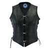 Front View Johnny Reb Sapphire Women's Leather Vest (JRV10014 )