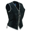 Johnny Reb Springbrook Women's Leather Vest Black and White (JRV10040)