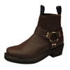 Johnny Reb Women's Classic Short Motorcycle Boots in Brown Leather (JR80800)