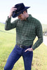 Wearing Thomas Cook Leo Thermal Check Long Sleeve Shirt (T5W1115025)