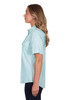Image 3 of Hard Slog WOMEN'S GRACE HALF PLACKET SHORT SLEEVE SHIRT