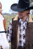Wearing Wrangler Western Montana Hat in Black Wool Felt (XCP1956HAT-BLACK)