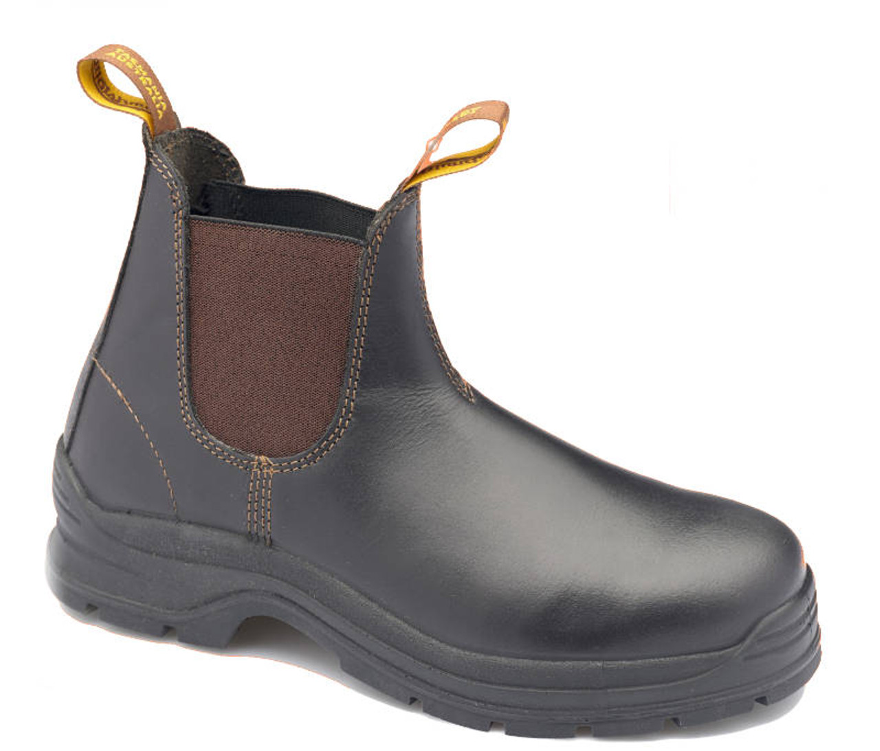 Blundstone 311 Brown Steel Cap Waxy Leather Elastic Side Safety