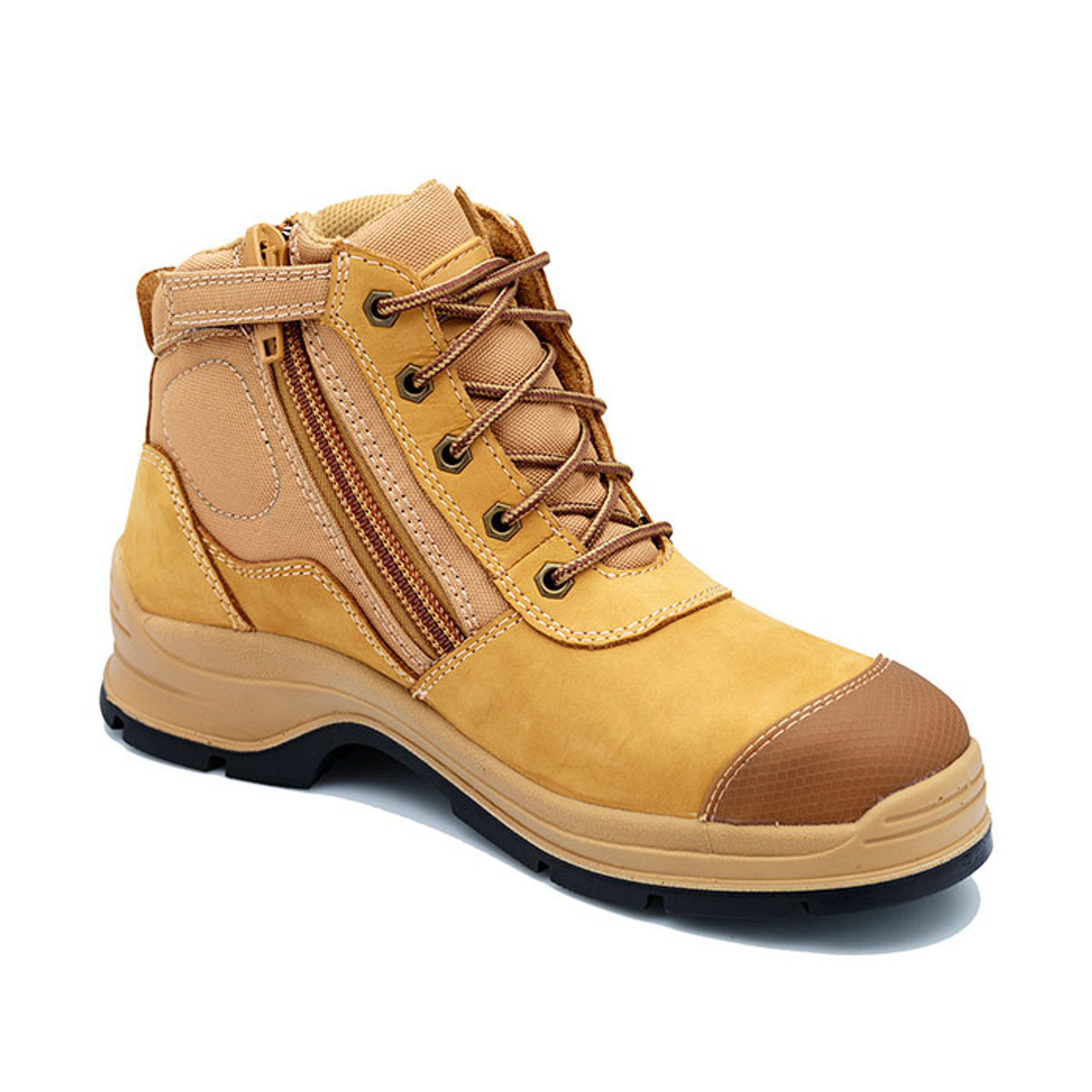 Blundstone 318 Steel Cap Hiking Style Work Boots in Wheat Nubuk