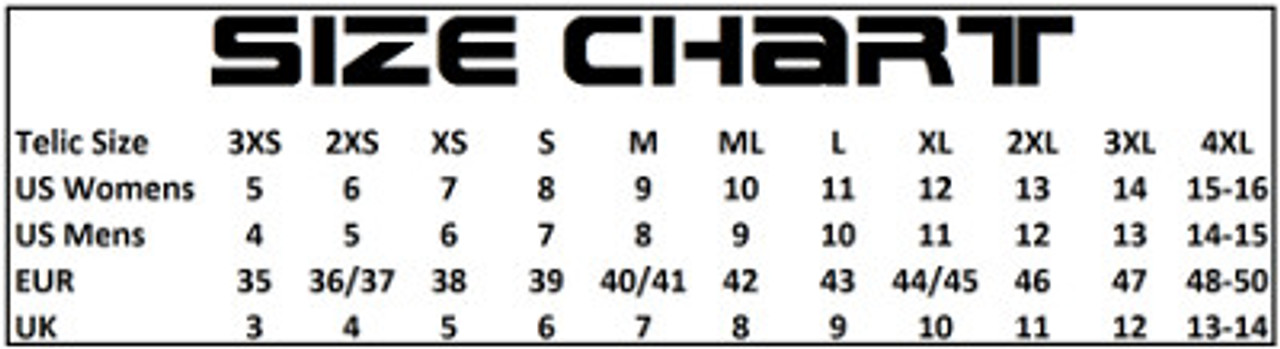 telic size chart 84127.1486532266