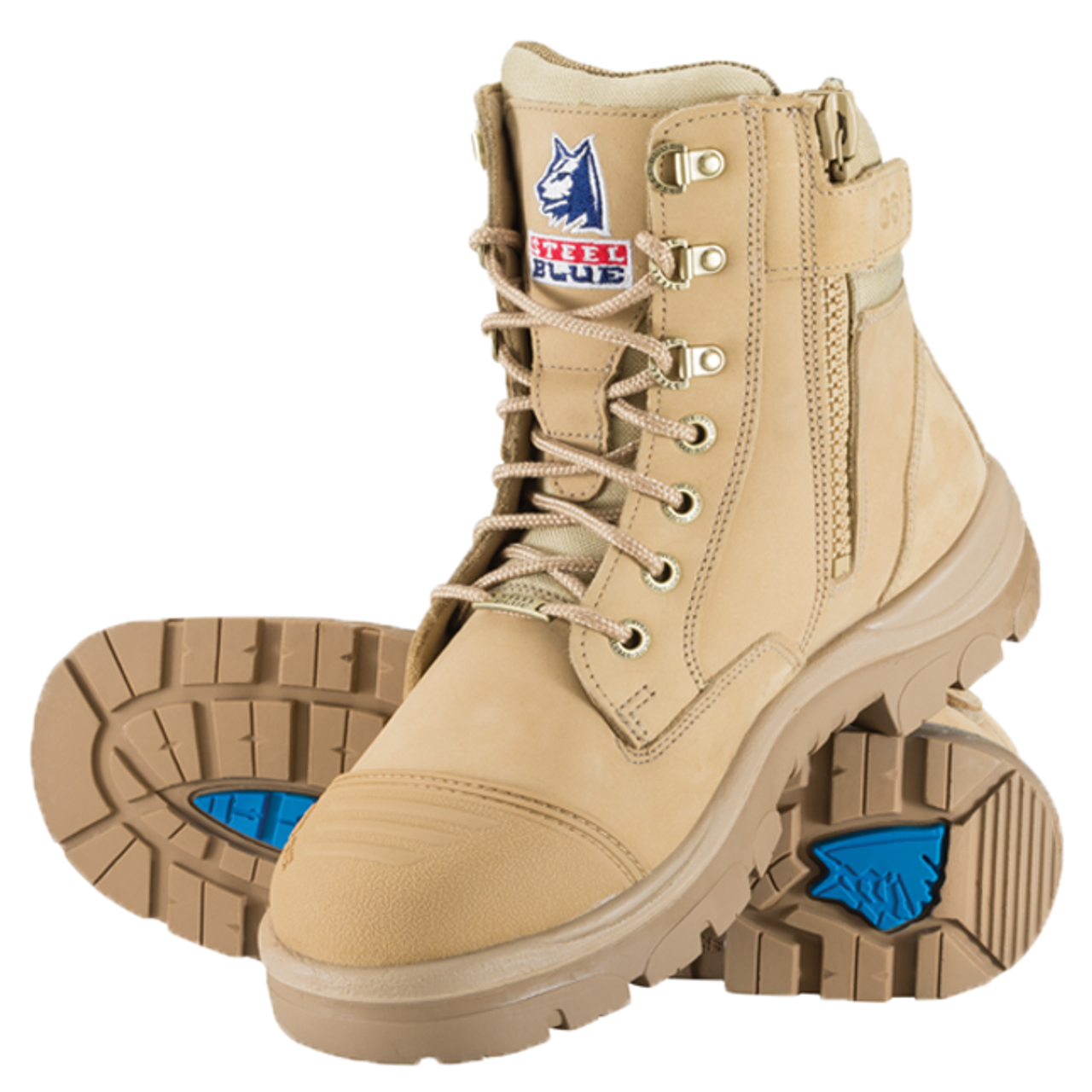 steel blue sand boots