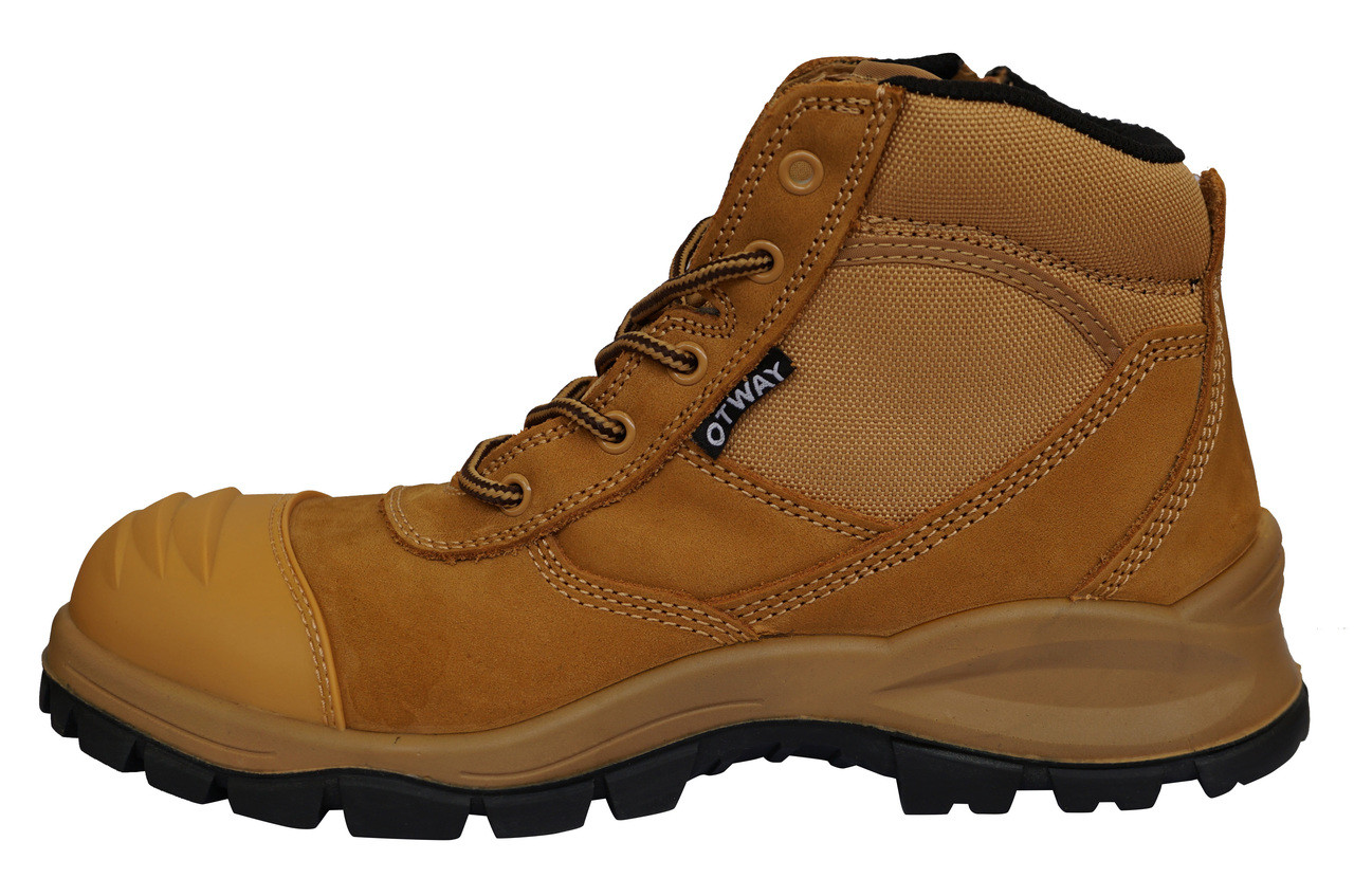 Otway Eureka Steel Cap Zip sided Work Boots in Wheat Koolstuff Australia